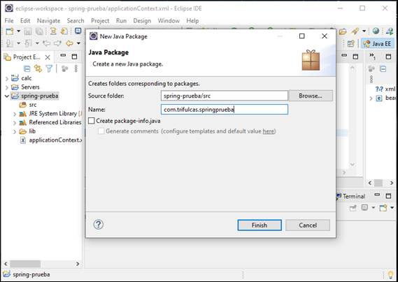 Captura de pantalla 16 - Creación del package com.trifulcas.springprueba